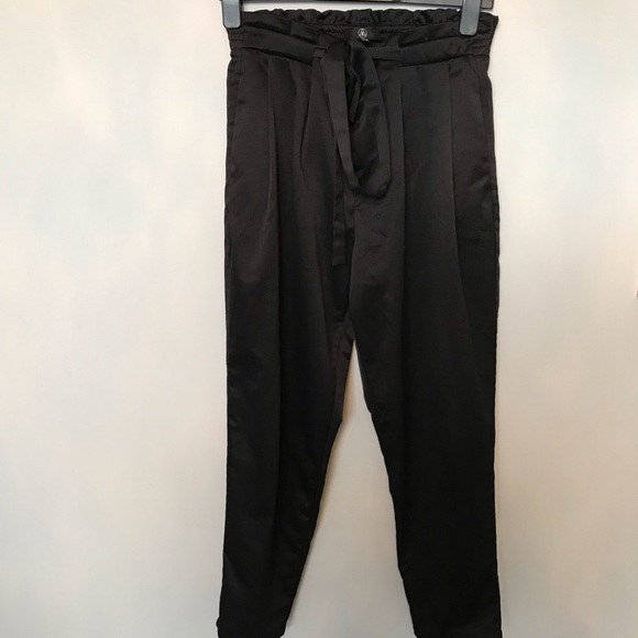 Satin Tie Front Trousers